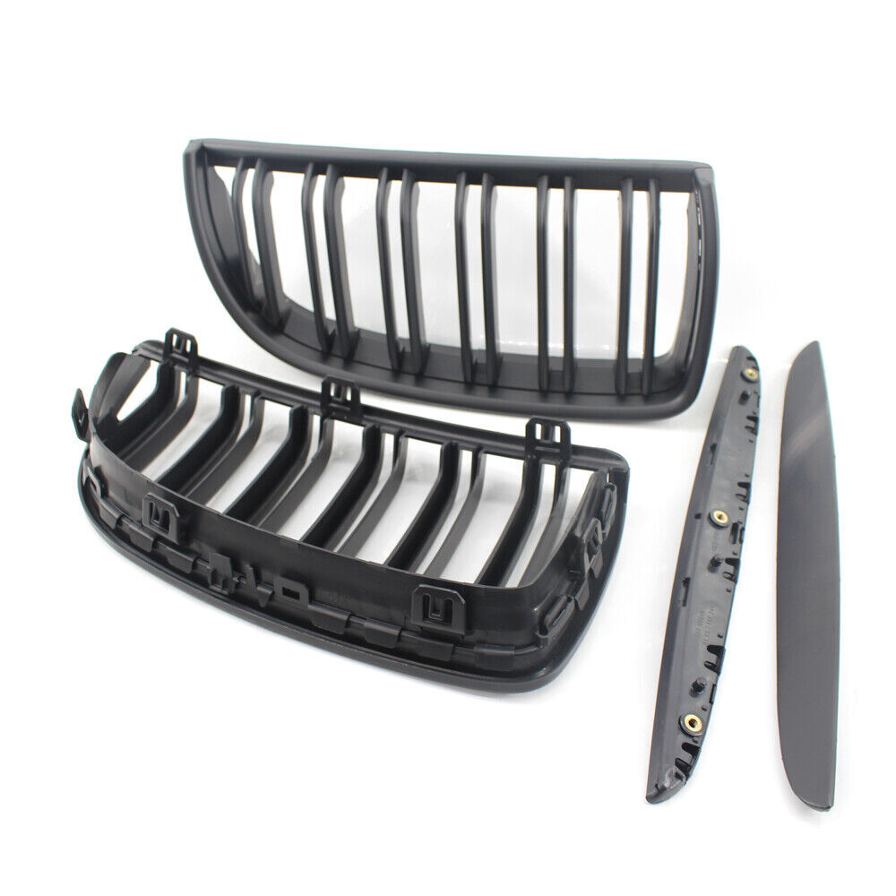 Car Grille Grill Matte Black Twin Line fit for BMW E90 E91 05-08 3 Series 328i