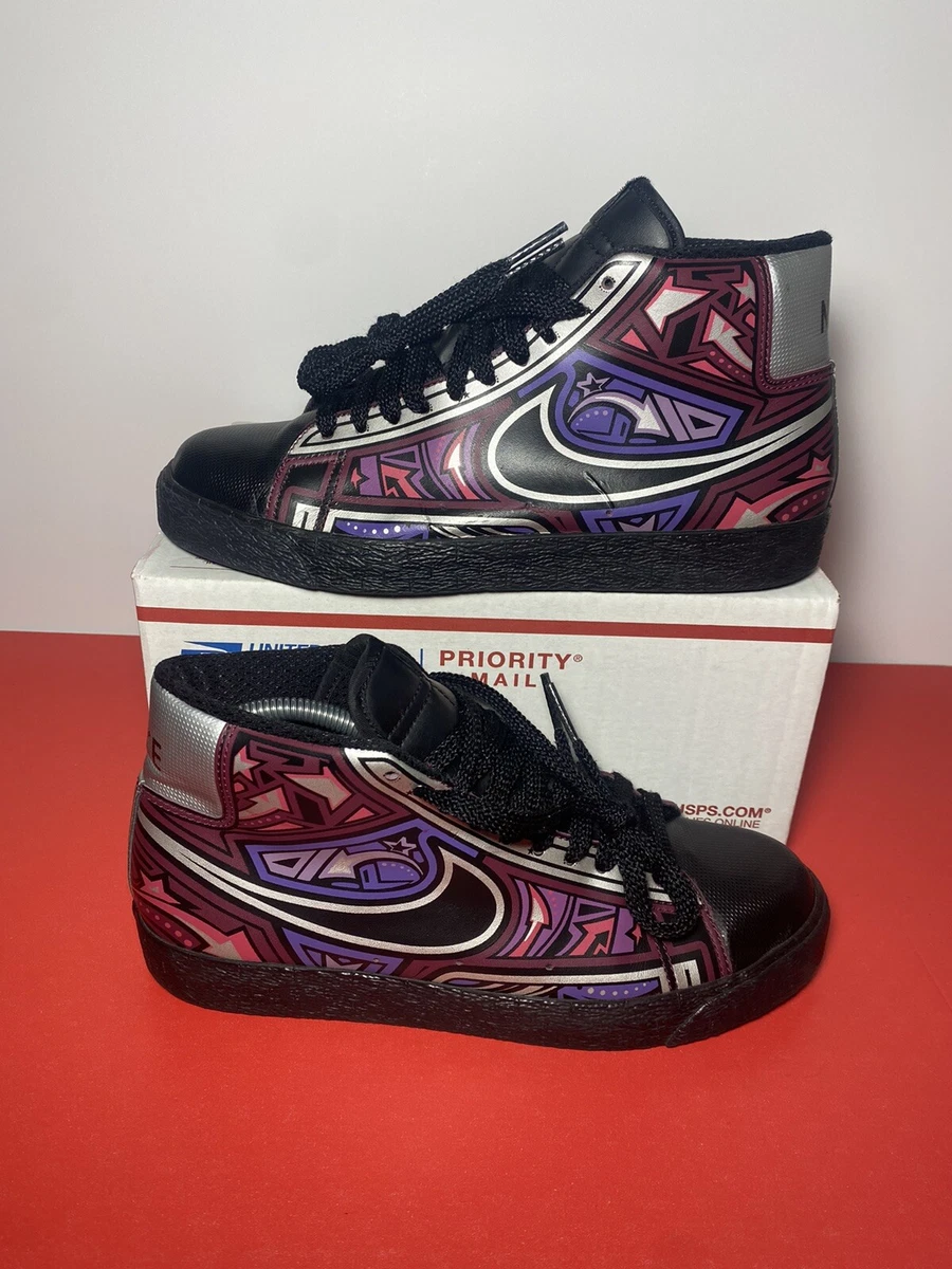 Nike 315877 003 BLAZER HIGH Black Black Cherry Wd Rd Varsity