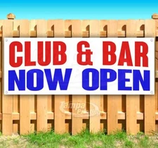 CLUB & BAR NOW OPEN Advertising Vinyl Banner Flag Sign Many Sizes