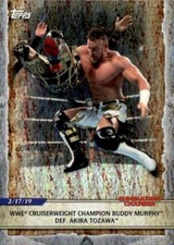 2020 Topps Road to Wrestlemania Foil #10 Champ. Buddy Murphy def. Akira Tozawa