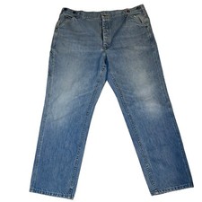 L.L. BEAN Carpenter Blue Jeans Pants Men's 44 x 32 Made in USA Suspender Rivets