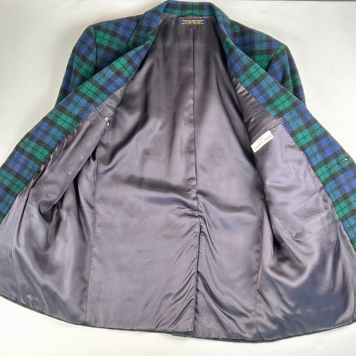 Brooks Brothers orologio nero tartan madras plaid vintage c1970s giacca sportiva uomo - Foto 8 di 14