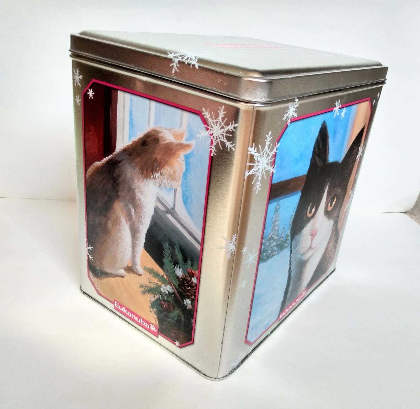 Tin Box W/ Lid 2005 Rectangular 8 1/4" Metal Cats