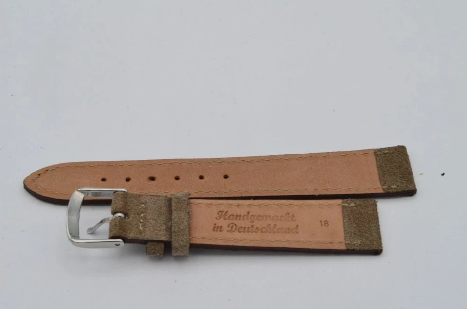 Браслет из натуральной кожи Fluco 18 мм с пряжкой 16 мм новый 14 неношеный - Изображение 2 из 2