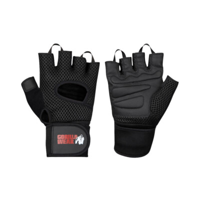 Gorilla Wear Jackson Lifting Gloves Handschuhe Schwarz Fitness Bodybuilding