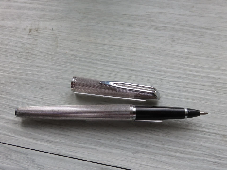Stylo Roller Waterman CF C/F Milleraies argent silver plated RB - Photo 3/4