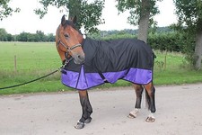  New LightWeight Black/Purple turnout rug/rain sheet no fill 600 Denier *sale* 