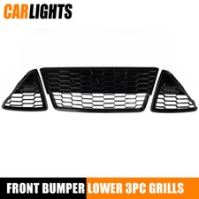 3x Honeycomb Front Bumper Lower Grille Fit For Ford Focus 2012-14 4-door