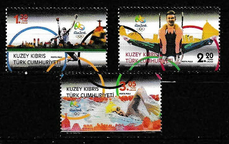 Northern Cyprus 2016 Rio Olympics Set 3 SC# 793-795 MNH Mint/Never Hinged