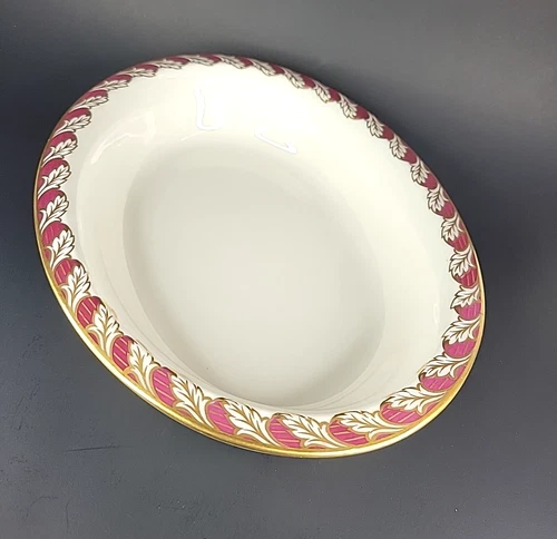 Lenox Royal Maroon Vegetable Serving Dish 0312R Gold Trim 9.5"  VTG Rare Leaves