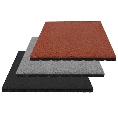 Fallschutzmatten 50x50 cm Bodenplatte Gummimatte Spielplatzmatte in 2 Stärken