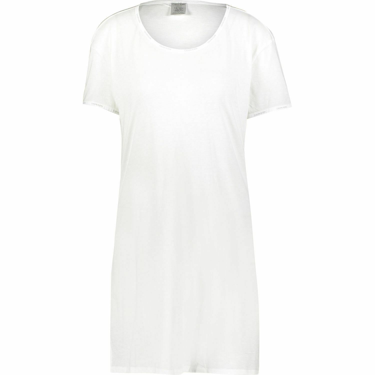 CALVIN KLEIN SLEEPWEAR Women's White Scoop Neck Night Shirt, Nightie ...