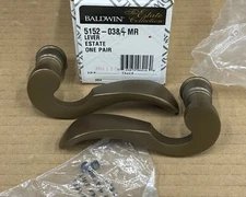 Baldwin Estate 5152 Pair Lever Handle in 038 - Aged Brass 5152-038-MR  New
