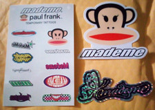 Ein Bogen: Mademe x Paul Frank Temporäre Tattoos und zwei Logo-Sticker