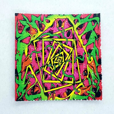 Psychedelic Spiral Blotter Art Psychedelic Art LSD Acid Art 100 Tab Sheet Gift