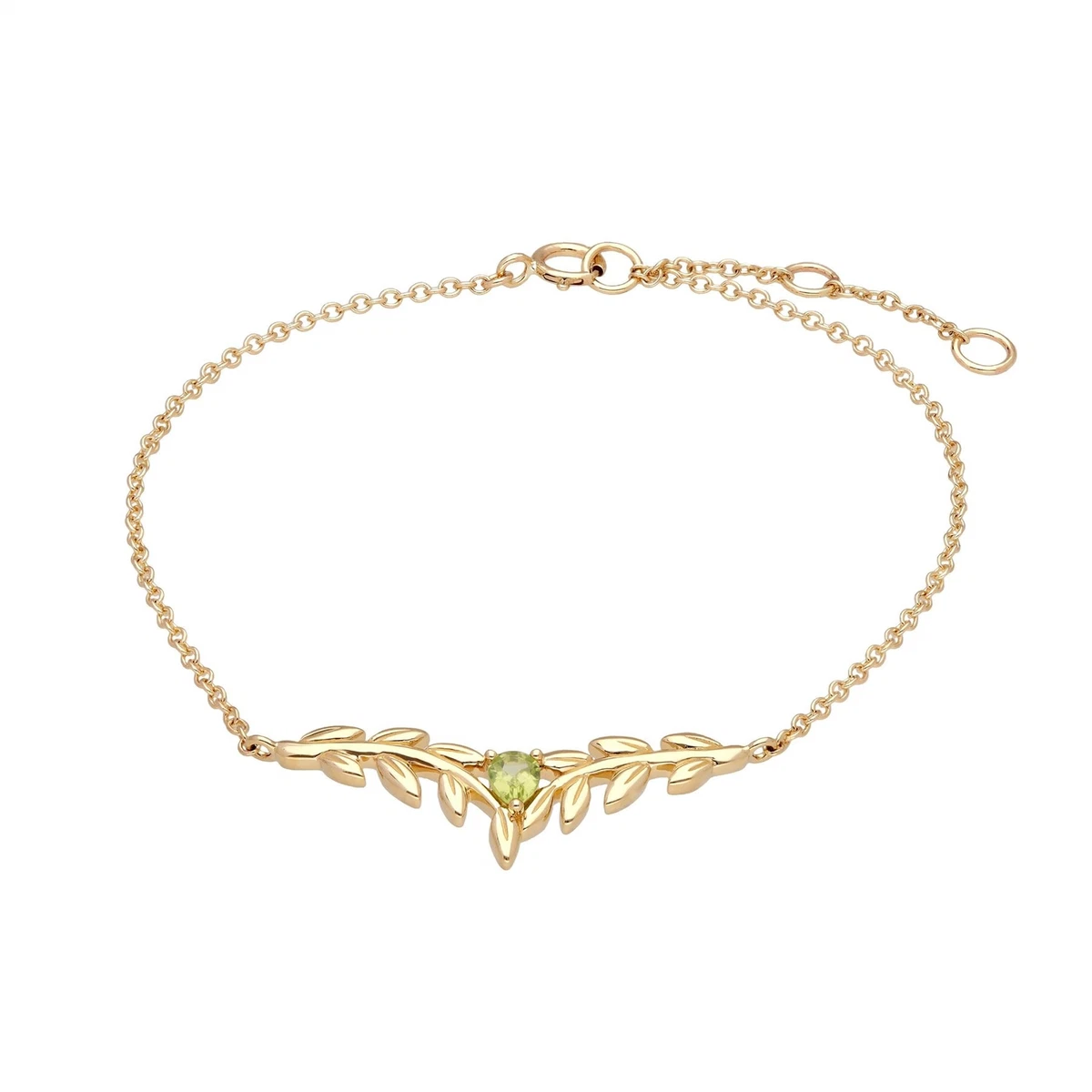 Yellow gold on sale peridot bracelet