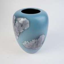 Keramik Vase, 634-25, ca. H-25cm, Mid Century Vintage blau