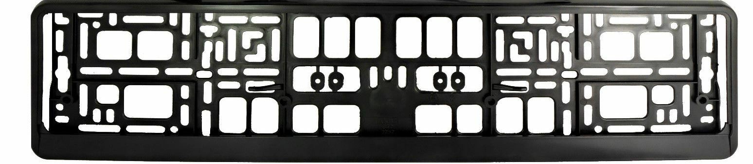 2x Black ABS License Plate Frames – Universal Fit For Cars, Vans & Trucks