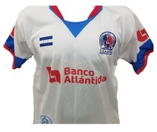 CAMISA BLANCA OLIMPIA DE HONDURAS CON LOGO BORDADO - LEONES 40 VECES CAMPEONES