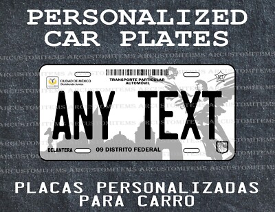 PLACA PARA CARRO DE LA CIUDAD DE MEXICO / Car plate de los Estados de Mexico