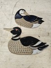(2) Ceramic Duck Hanging Wall Tiles by Robin Rockford, MI Art