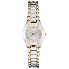 Bulova Classic Women's 98T84 Quartz Silver and Gold Tone Bracelet 22.5mm Watch