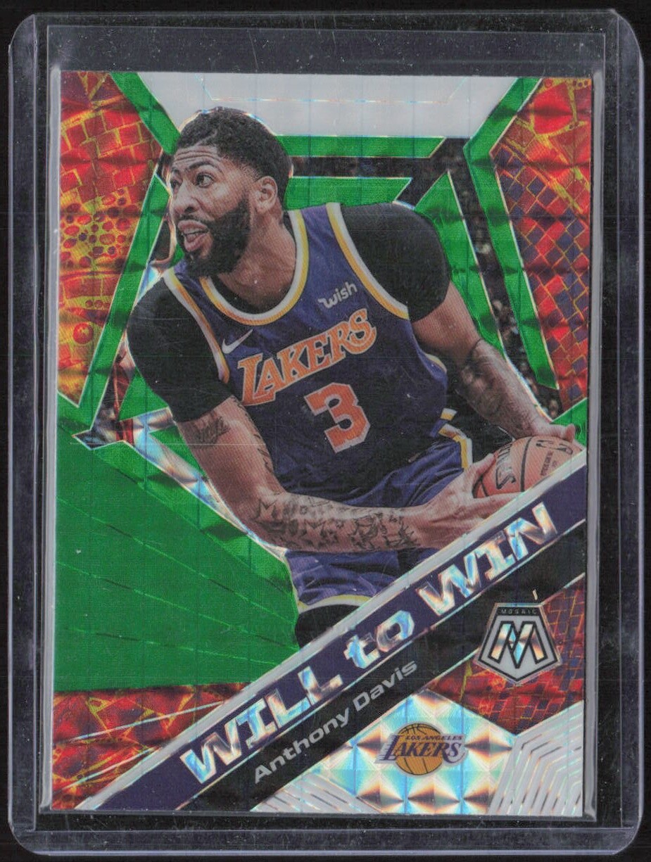 2019-20 Panini Mosaic #6 Anthony Davis Will to Win Mosaic Green