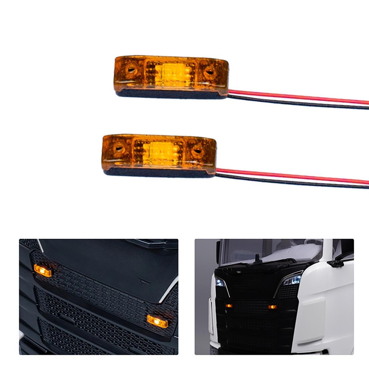 LED Plastic Clearance Lamp for DIY TAMIYA 1/14 RC