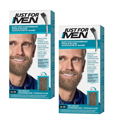 Just for Men Bart und Schnurrbart M25 Hellbraun 2er-Pack