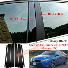 NEW Decal Cover For Toyota Camry 2012-2017 6pcs Pillar Post Door Window Trim US