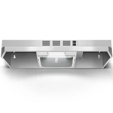 Zomagas 24" Under Cabinet Range Hood 280CFM Stainless Steel Cooking Vent LED 