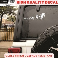 Alien Evolution Car Window Bumper Vinyl Decal Truck Car Many Color 7 X 4.50