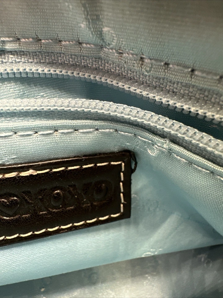 Vintage Small Black & Gray White  XOXO Handbag Purse Zip Inside Pockets Y2K - Image 2 of 4