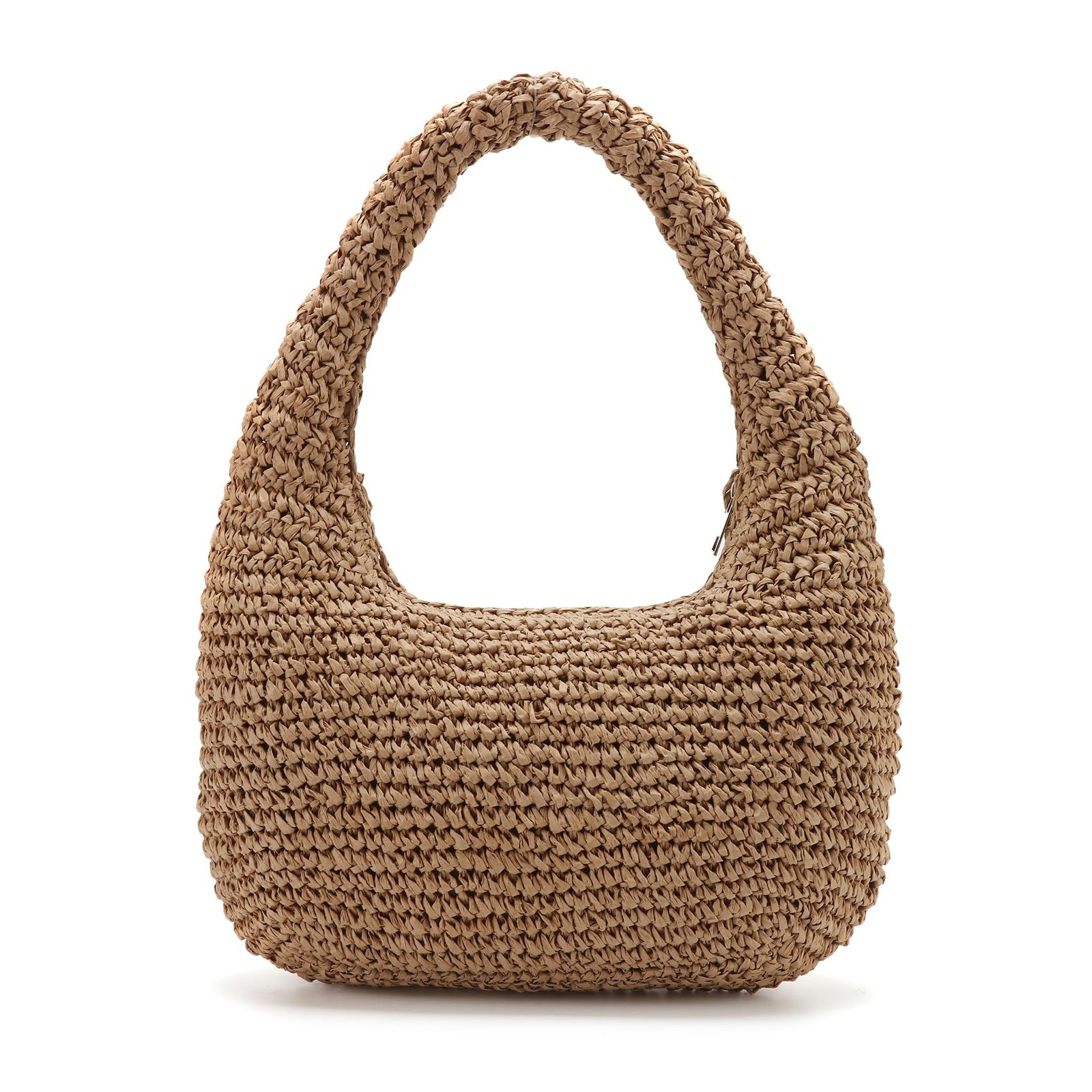 Straw Shoulder Bag Summer Bags for Women Crescent Handbag Purse Woven Underar...