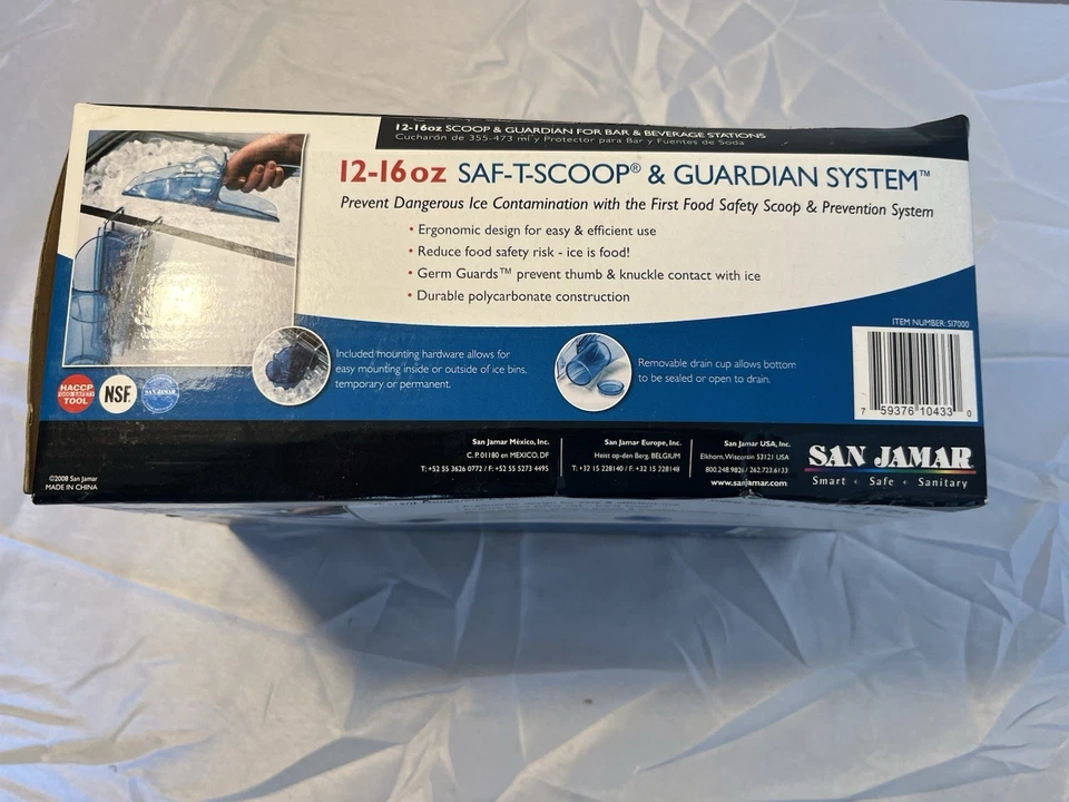 Sistema Saf-T-Scoop & Guardian San Jamar SI7000 10–12 OZ policarbonato - nuevo Foto 2 de 2