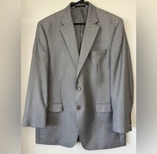 LAUREN Ralph Lauren Windowpane Men s Blazer Sport Coat Suit Jacket Gray 42R