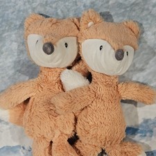 Baby Gund Toothpick Fox Plush Set of 2 Orange 12" Lovey Security Blanket Twins