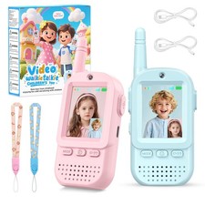Video Walkie Talkies for Kids 2 Pack   Rechargeable Kids Walkie Talkies Inter...