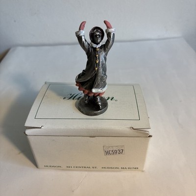 1992 Hudson Pewter Villagers / BETH / ICE SKATING  #hc5937 (2-5/8 ) NOS/ NEW