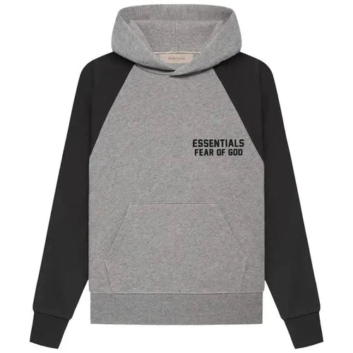 Felpa con cappuccio raglan Fear of God Essentials per bambini 'Farina d'avena scura'