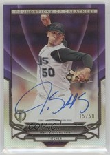 2016 Topps Tribute Foundations of Greatness Purple 15/50 James Shields Auto 1u6