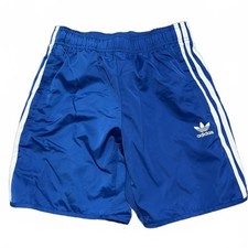 Adidas Track Shorts Blue 3-Stripes - Boys M