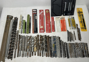 Huge Lot 12 lbs of New & Mostly Used Various Size Masonry Drill Bits & Case Bit