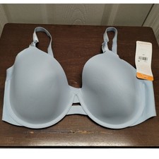 Warners NWT Size 38D Blue Underarm Smoothing Comfort Underwire T-Shirt Bra 01356