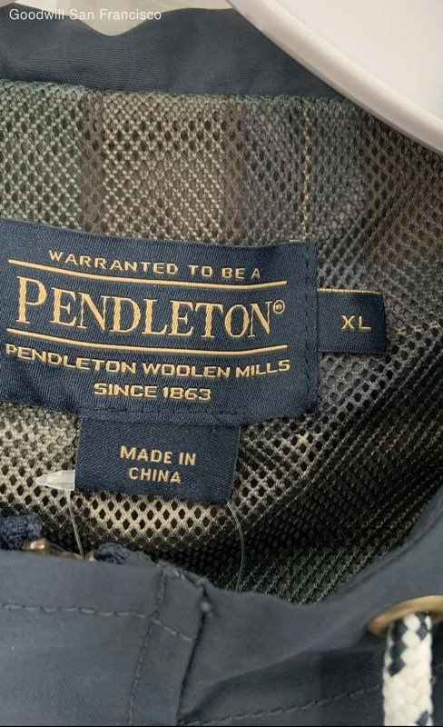 NWT Pendleton Gray Green Full Zip Hooded Long Sleeve Jacket Size XL - Image 3 of 4