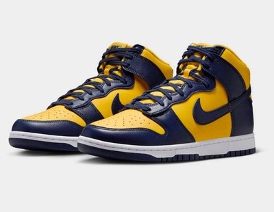 Nike Dunk Hi Retro SE Michigan Varsity Maize Midnight Navy HF3143-700 Sz 8.5 NEW