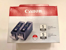 Genuine Canon OEM 5 Black Ink Cartridges PGI-5 PGBK TWIN PACK
