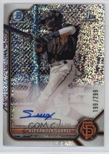 2022 Bowman Chrome Prospect Speckle Refractor 199/299 Alexander Suarez Auto 0w47
