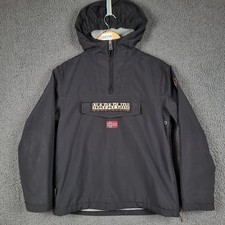 NAPAPIJRI Giacca Ragazzo 12 Anni 152cm Nero Foresta Pioggia Invernale Impermeabile Pile