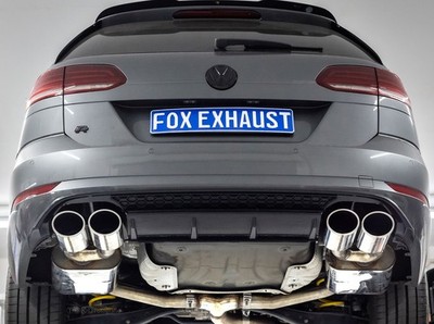  Edelstahl Duplex Sportauspuff VW Golf 7 R Variant Facelift je 2x106x71mm